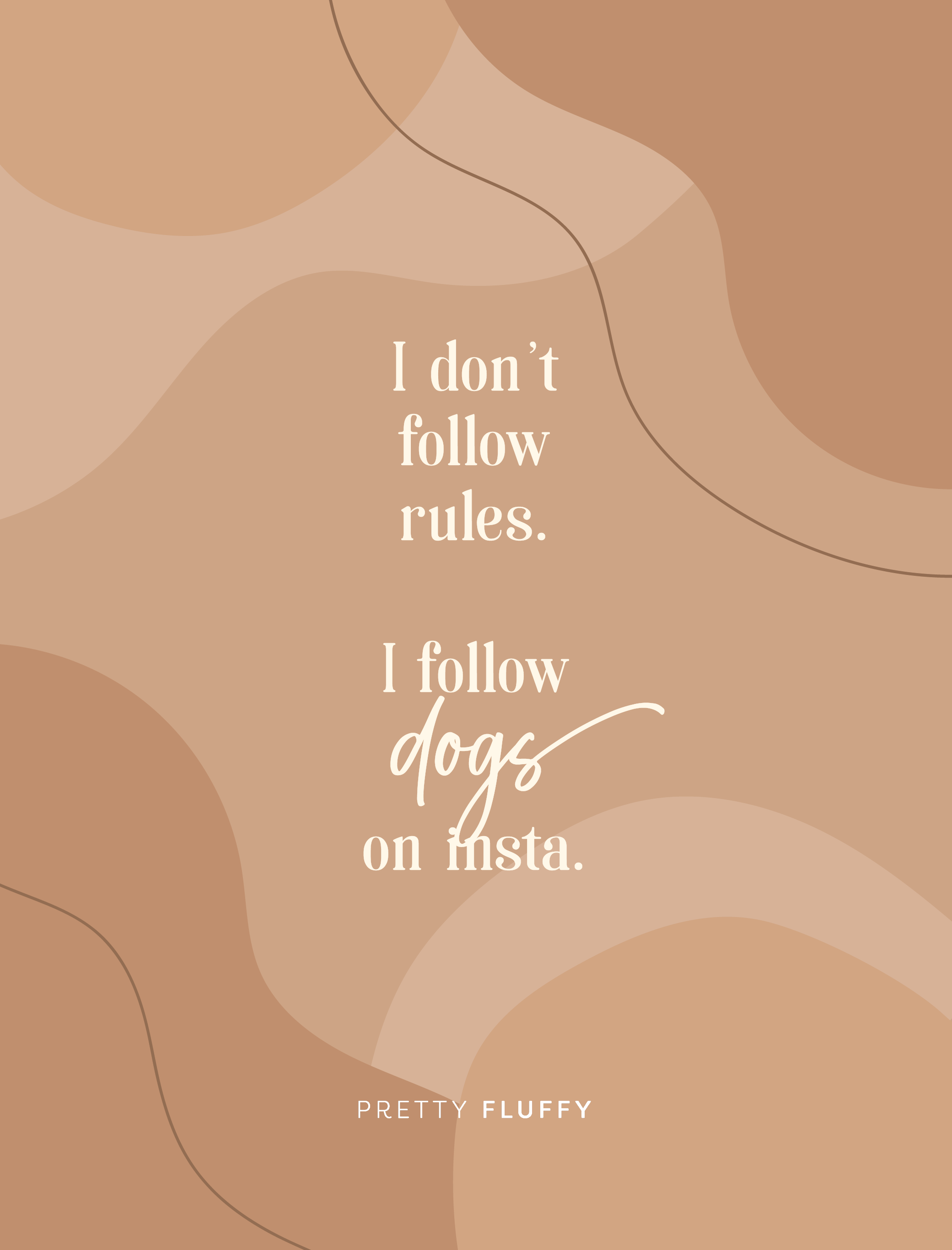 I Don't Follow Rules, I Follow Dogs on Insta Free Dog Desktop Wallpaper