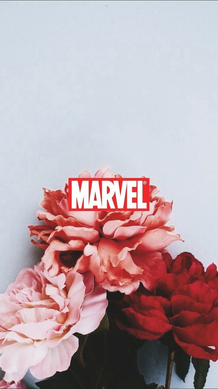 Aesthetic marvel wallpaper with flowers in the background - Marvel, Avengers