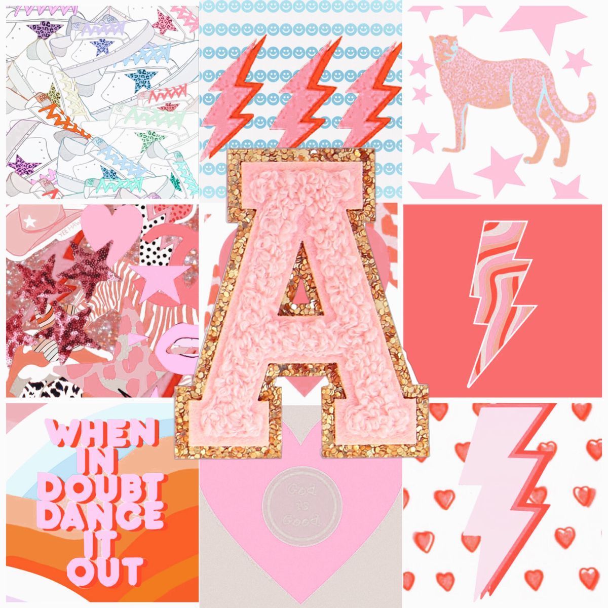 A collage of different pictures with the letter 'a' in them - Preppy