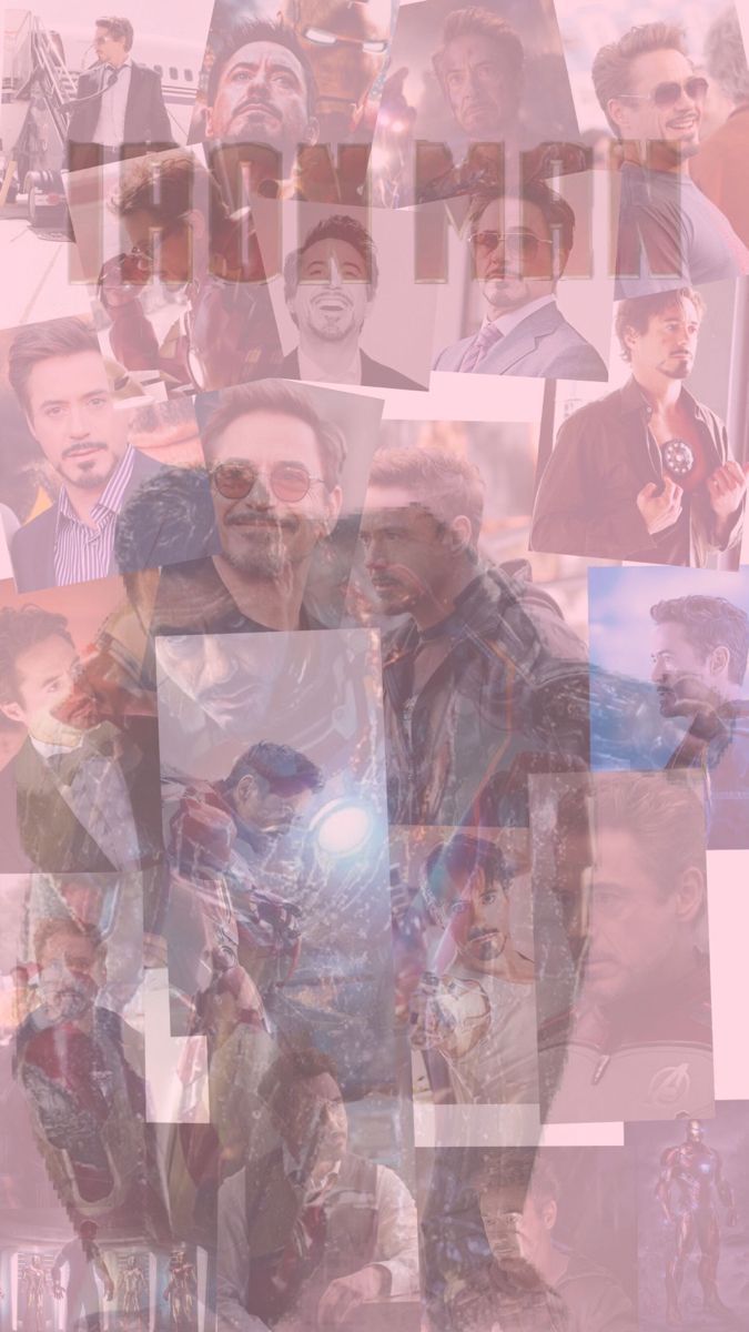 A collage of pictures with the words iron man - Marvel, Avengers