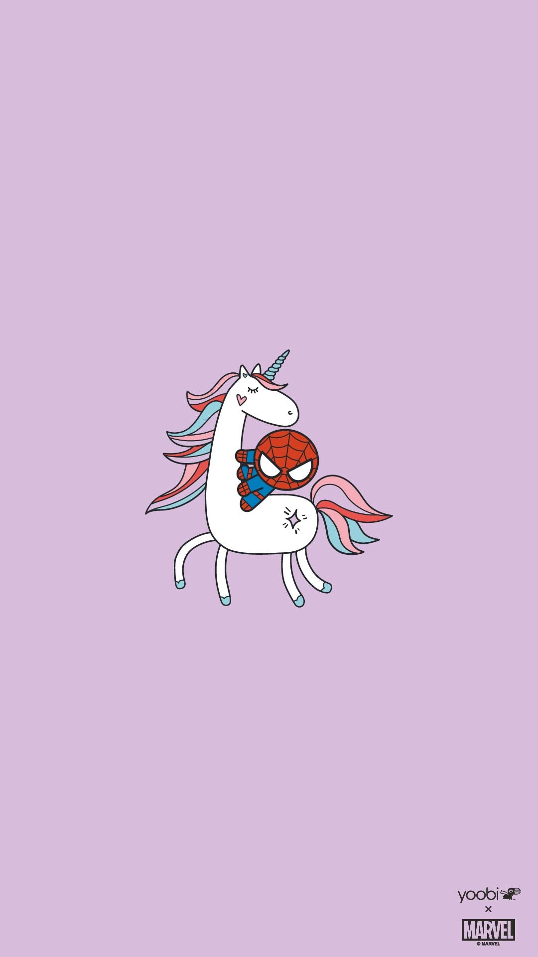A unicorn with an apple on its head - Marvel