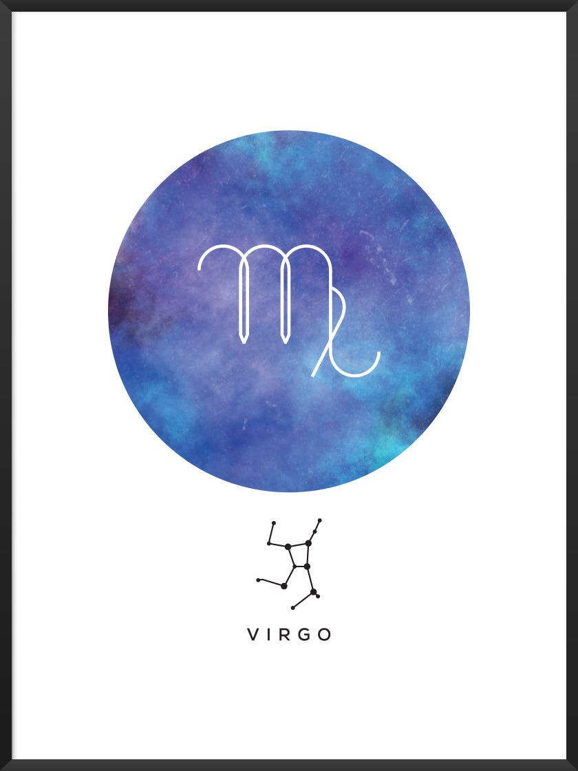 Virgo as a poster in a black frame - Virgo