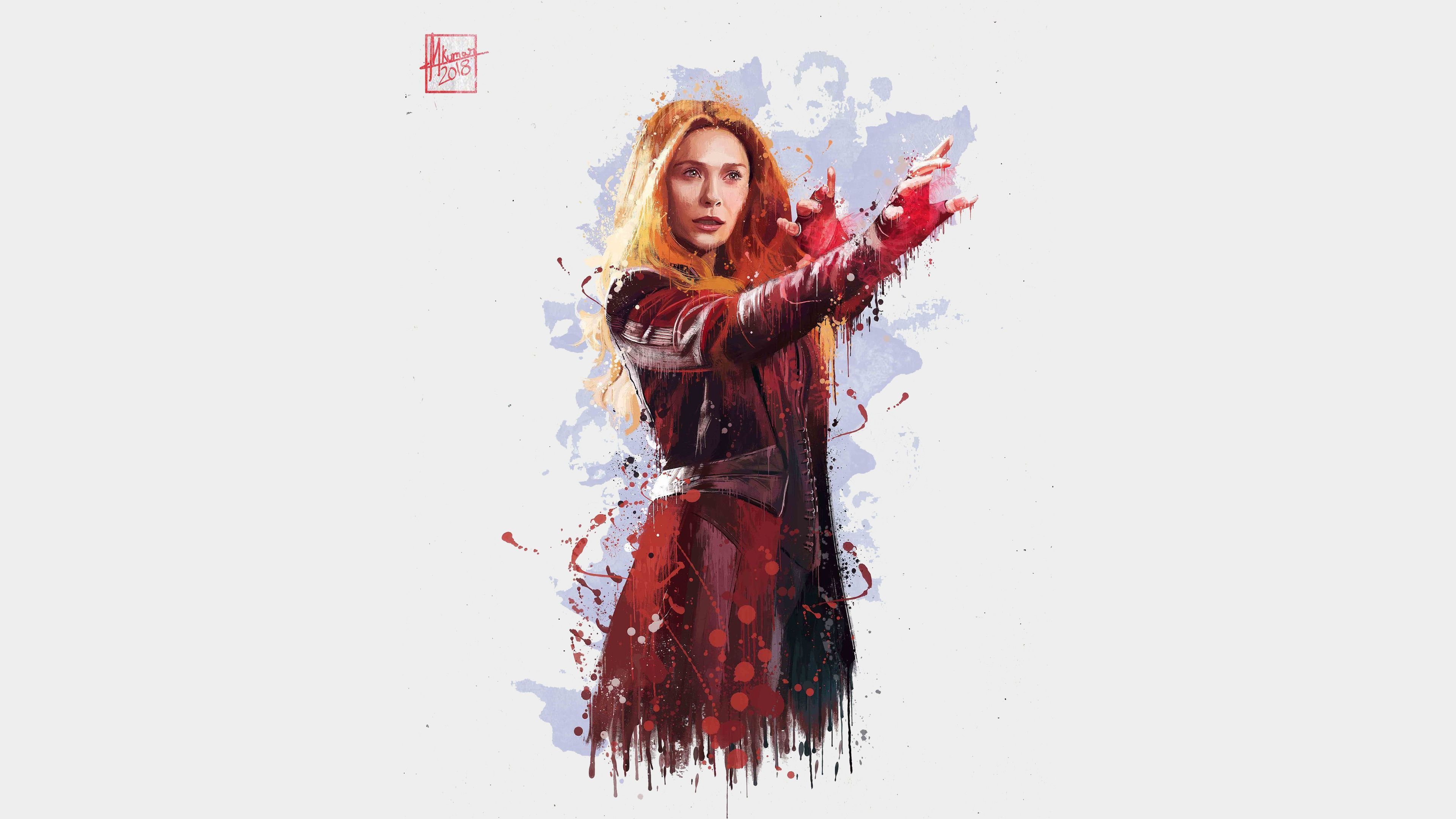 3840x2160 Avengers: Infinity War, Elizabeth Olsen, Scarlet Witch wallpaper JPG Gallery HD Wallpaper