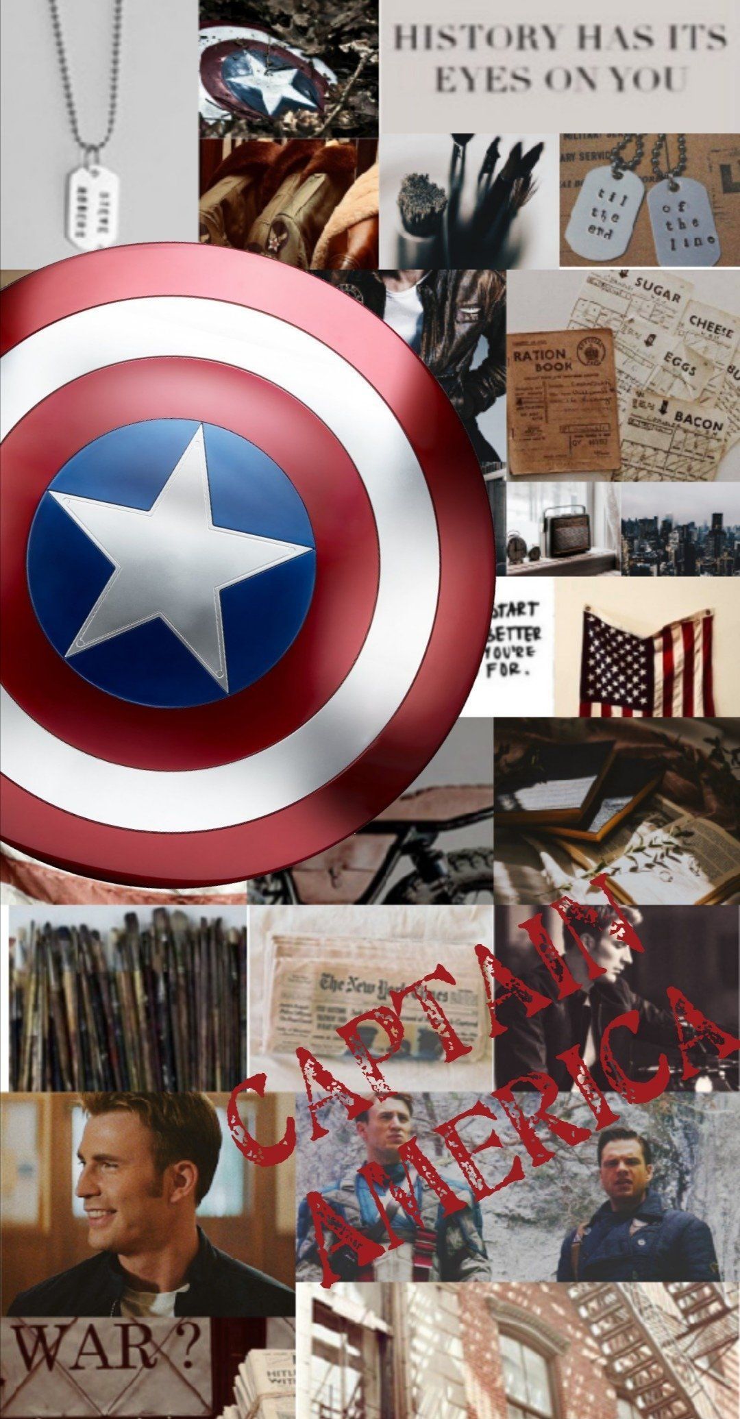 A collage of pictures with captain america - Marvel, Captain America, Avengers