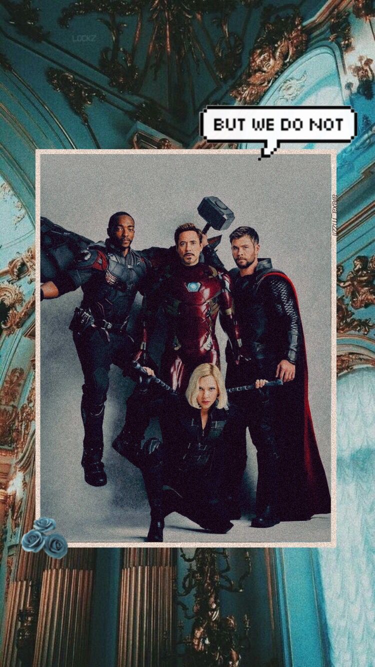 A picture of four people standing together - Marvel, Avengers