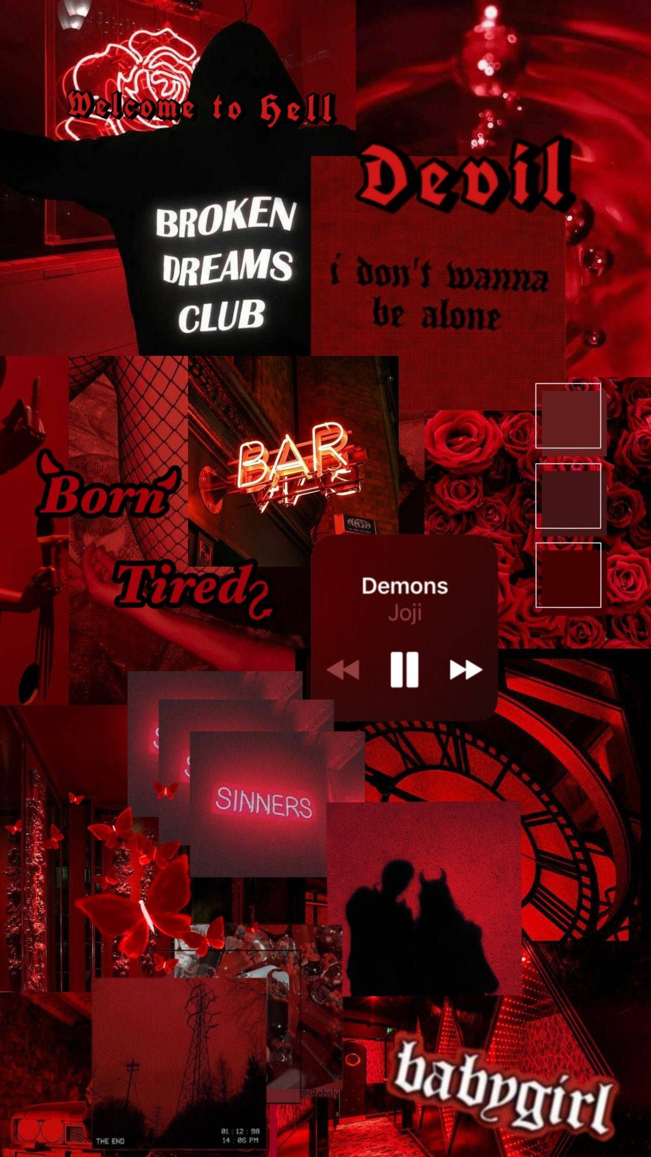 Download Devil Dark Red Aesthetic iPhone Wallpaper