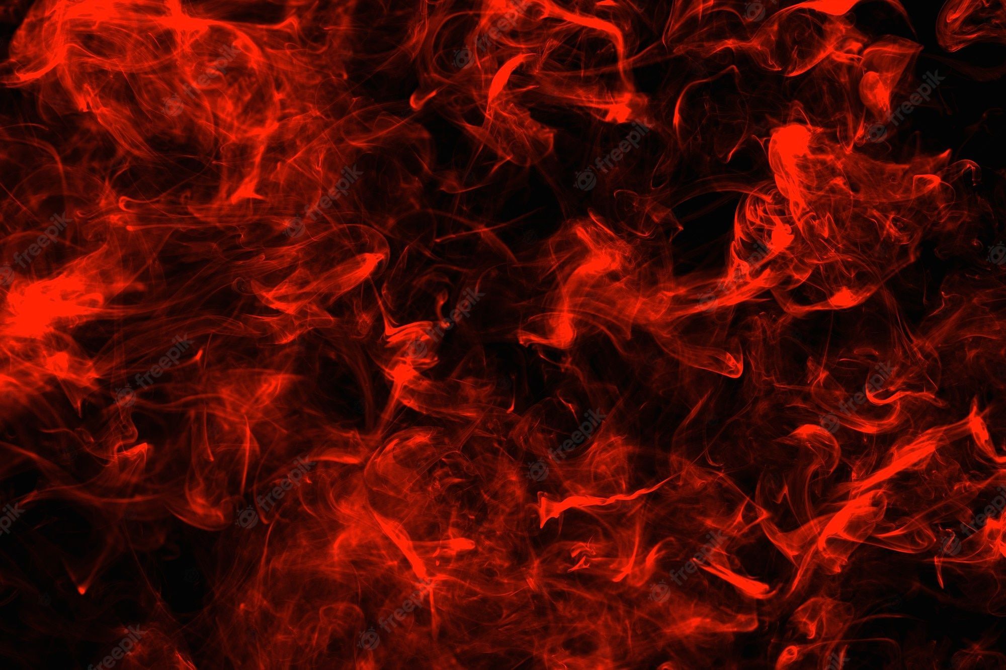 A red fire background with black smoke - Dark red, light red, flames