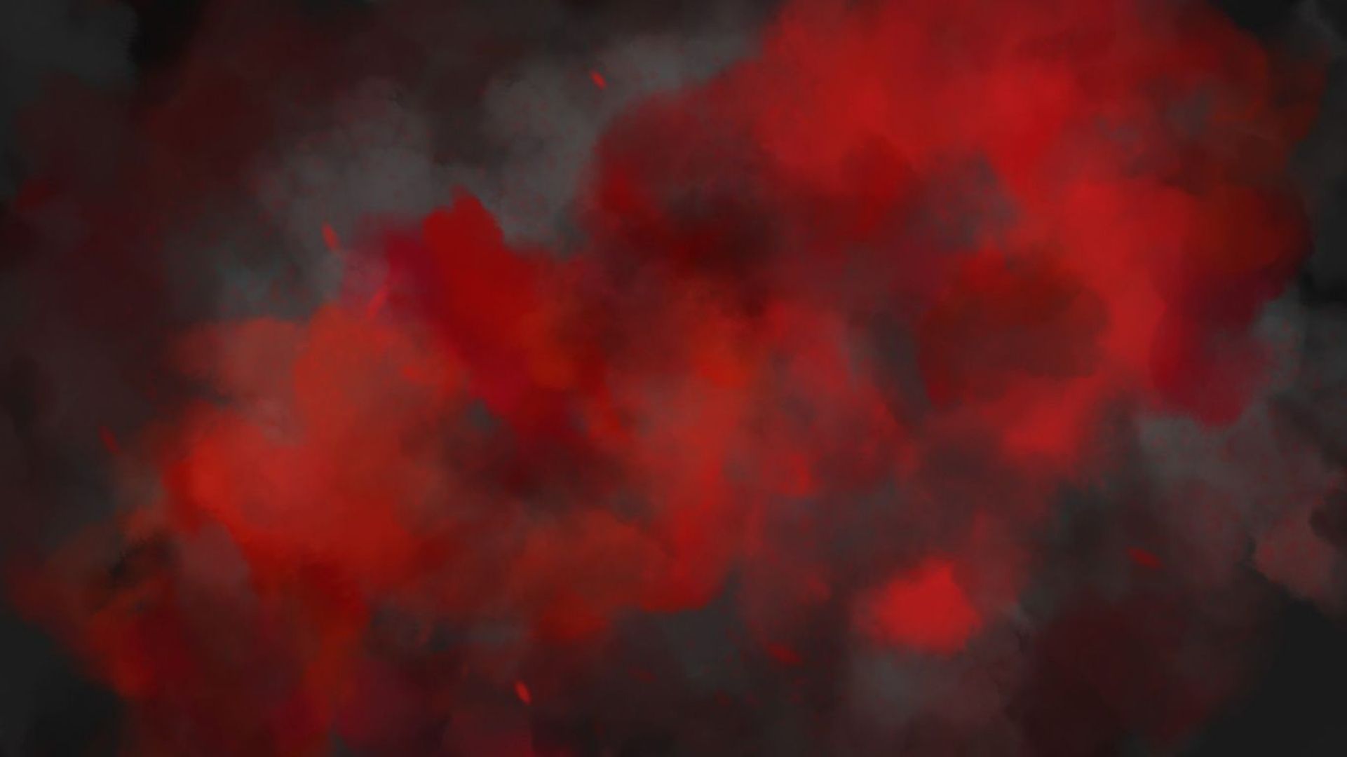 Red smoke on a black background - Dark red
