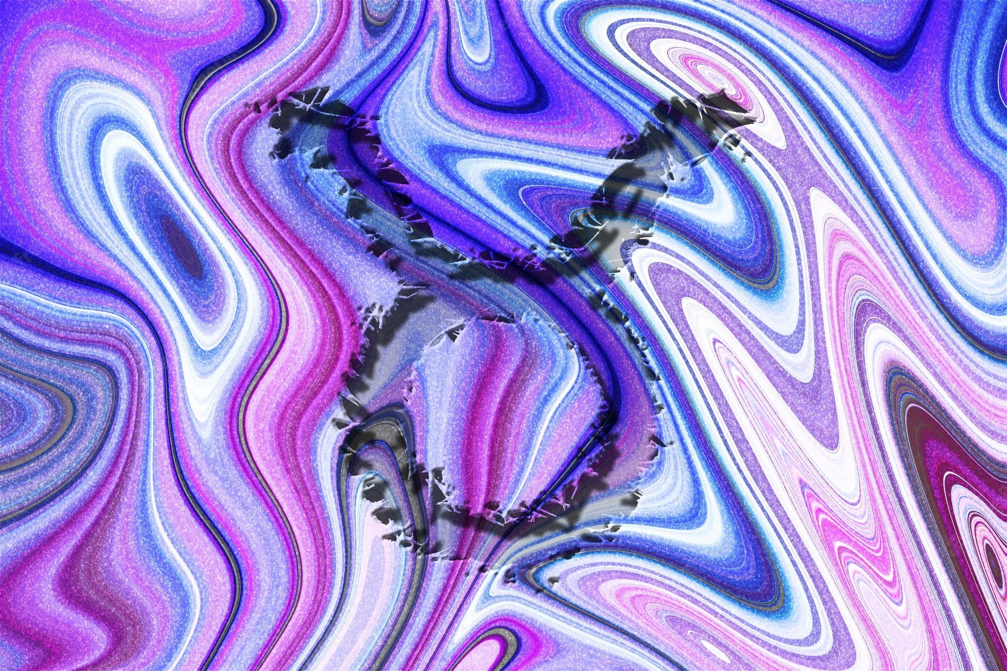 A purple and pink abstract artwork with the letter z - Taurus