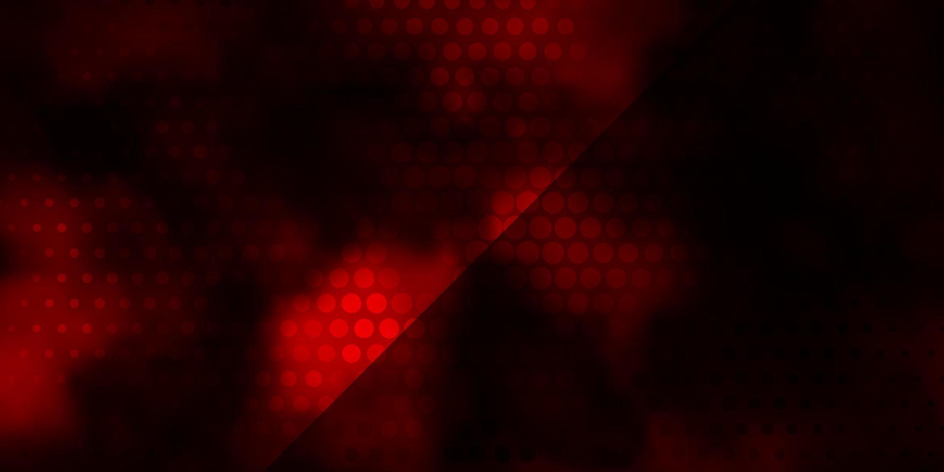 Dark Red vector background with circles
