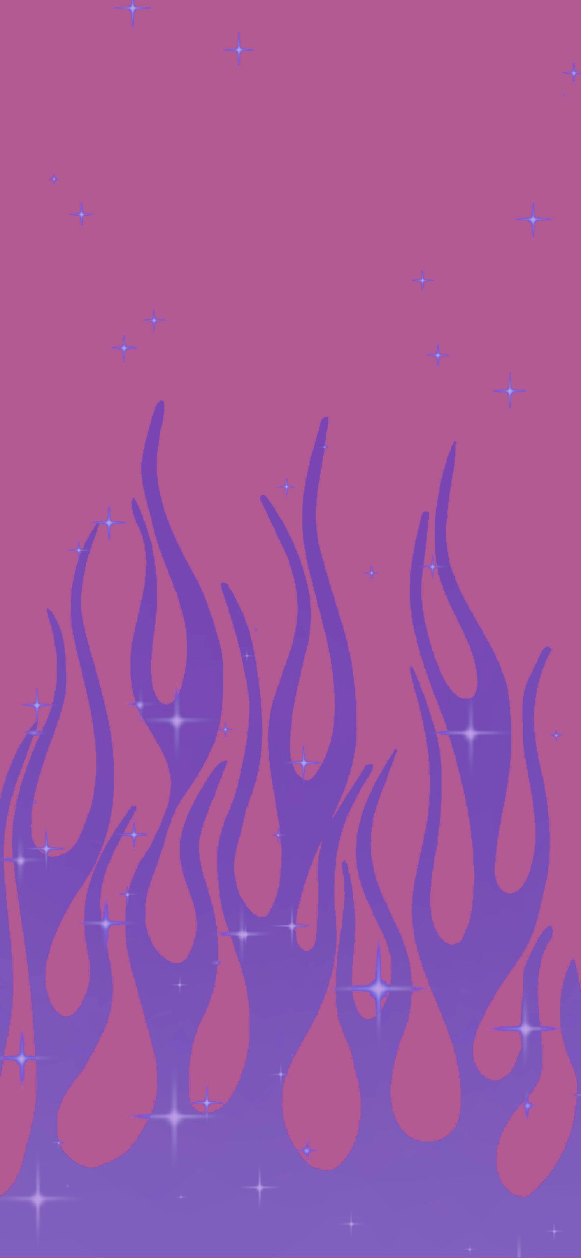 Fire flames on a pink background - Fire