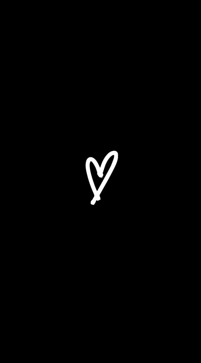 A white heart on a black background - Black heart