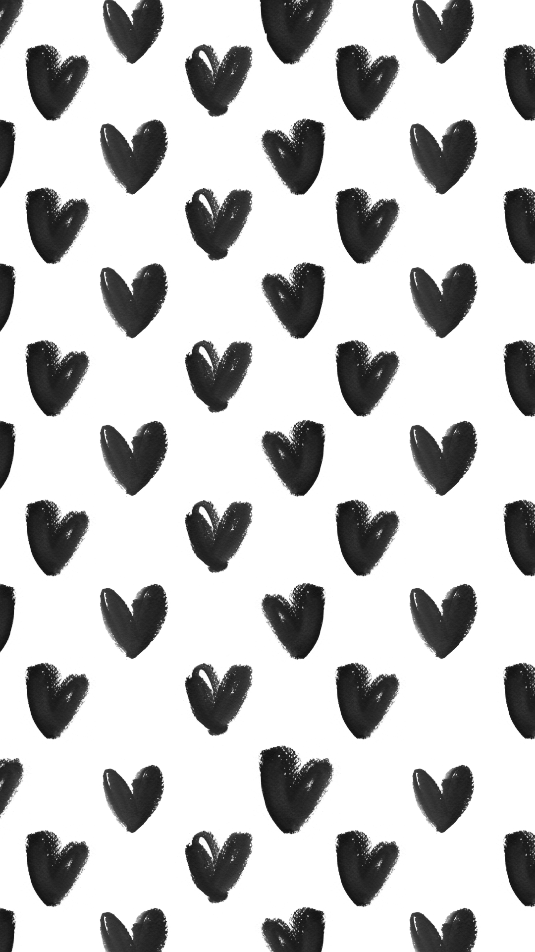 Black hearts on a white background - Black heart