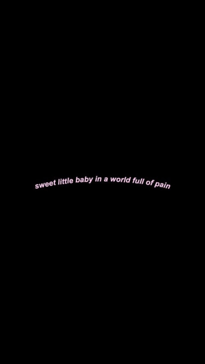 Sweet little baby in a world full of pain - Black heart
