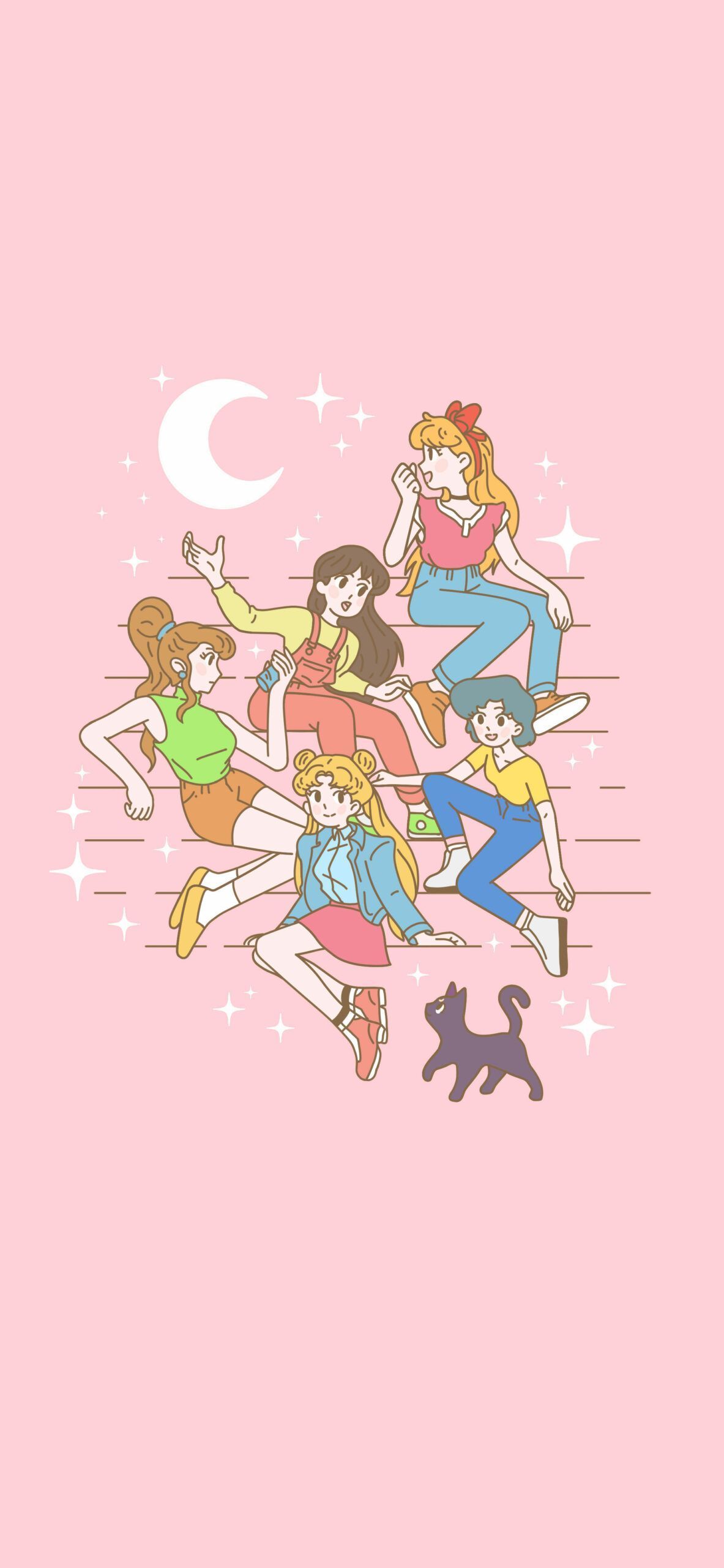 Sailor Moon Girls Pink Wallpaper Aesthetic Wallpaper Cute