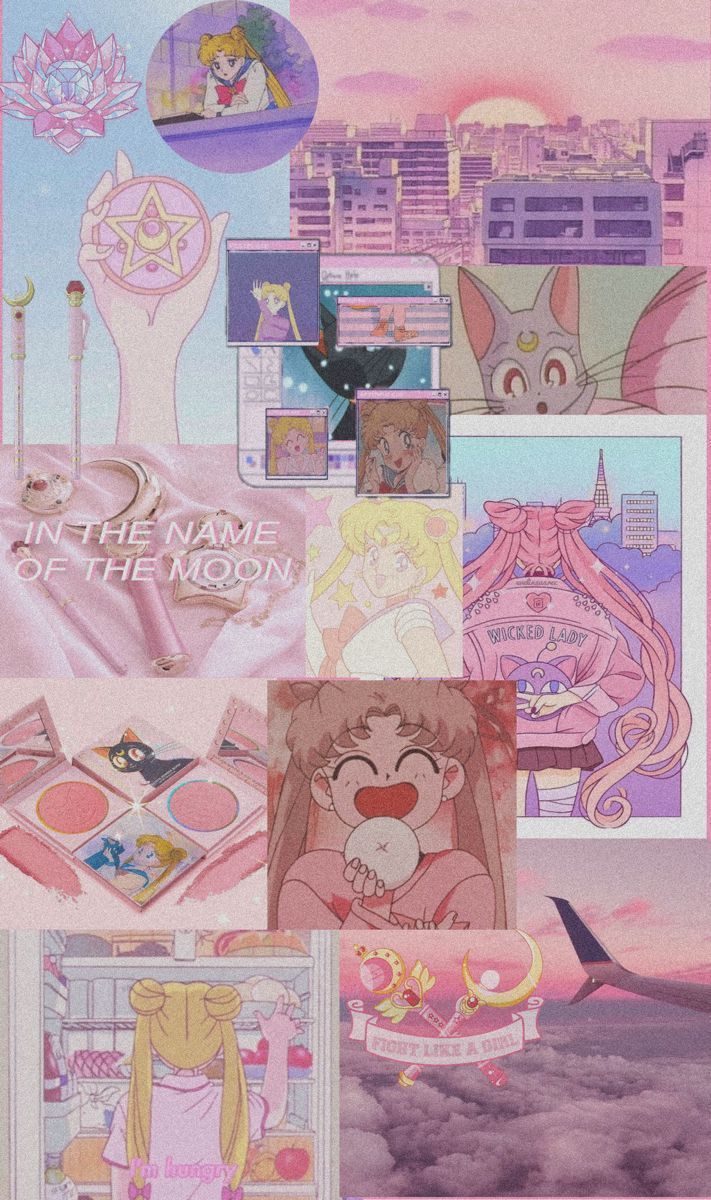 Sailor moon Aesthetic Wallpaper. Fond d'ecran pastel, Fond d'ecran dessin, Fond d'écran coloré