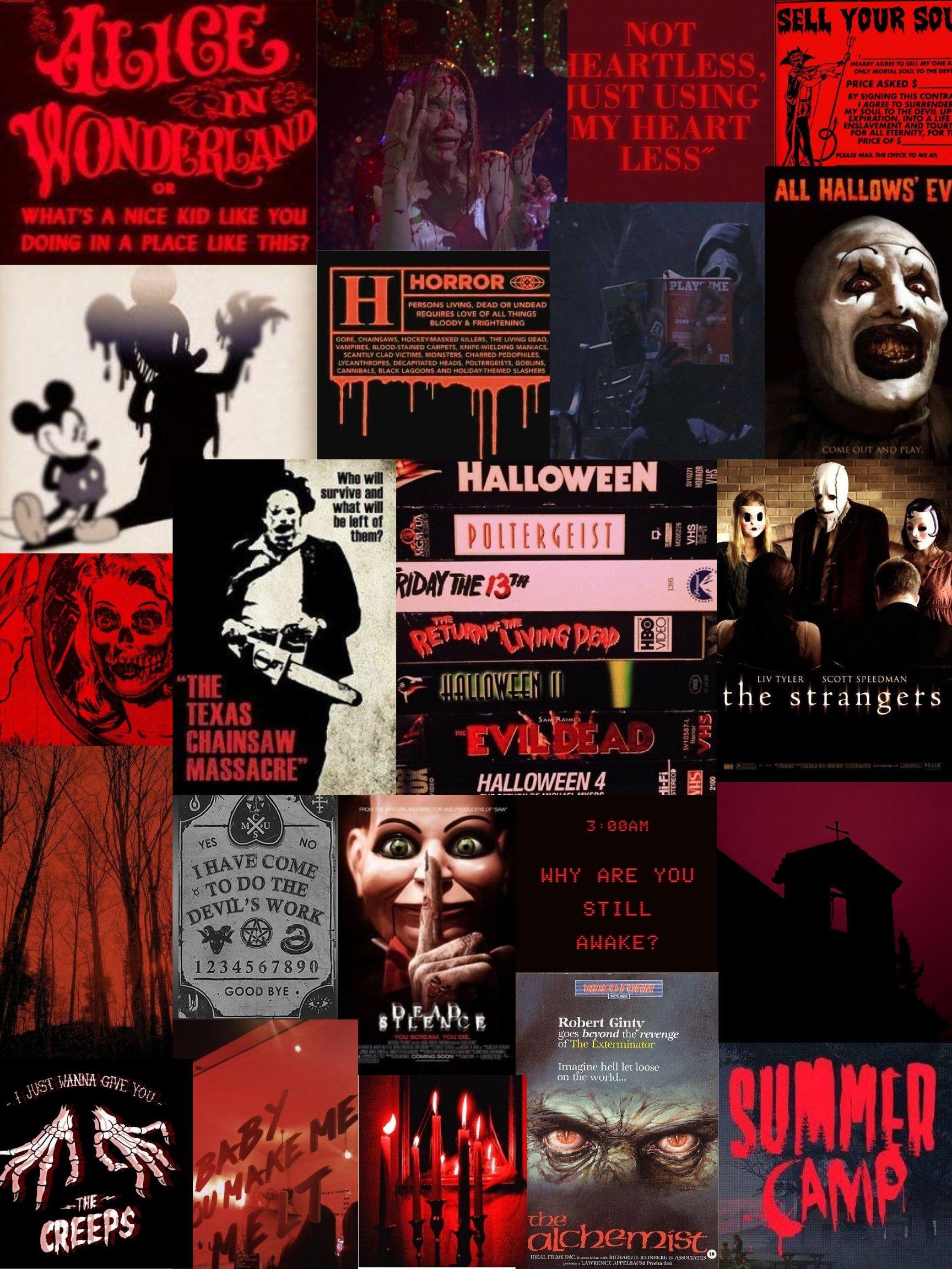Horror movie wallpaper I made for my phone! - Horror, red, creepy