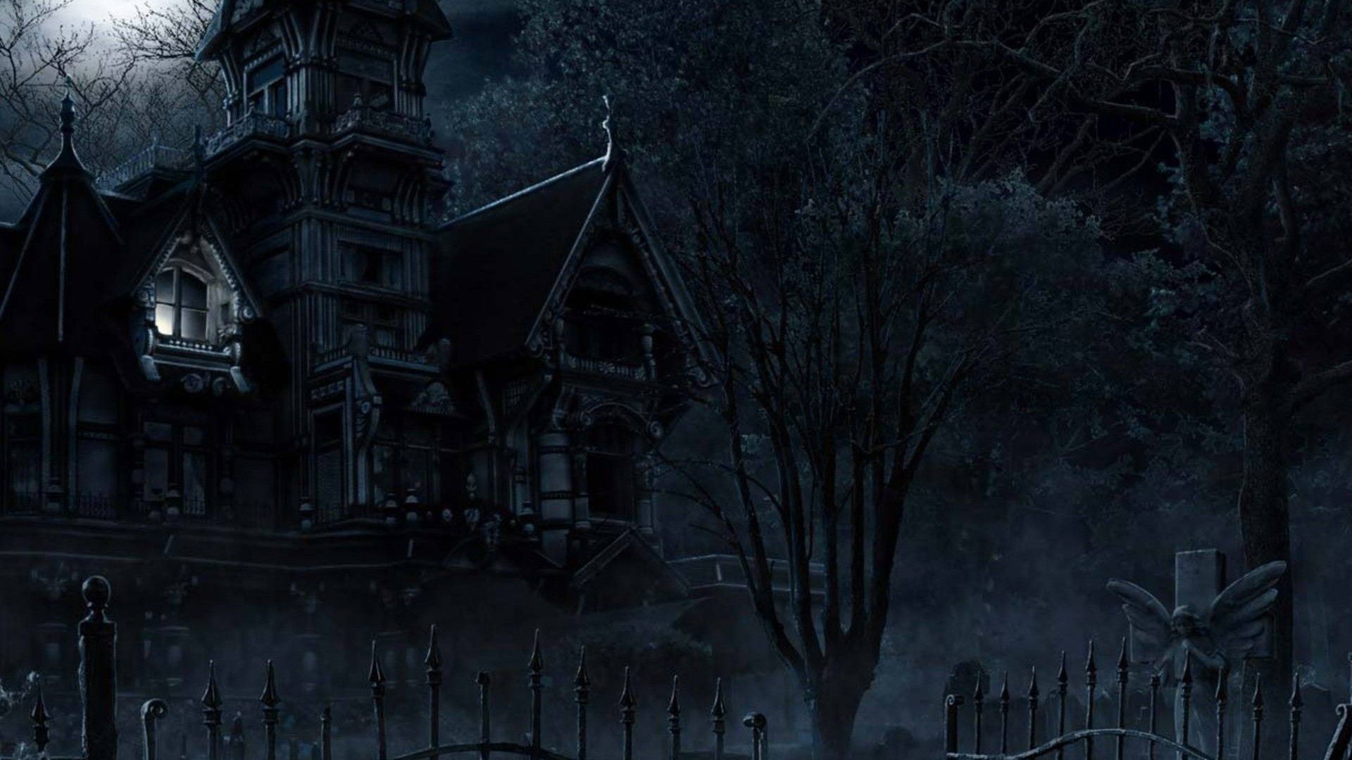 Dark house in the forest - Horror, creepy