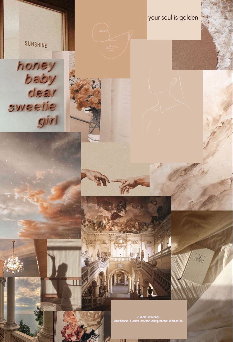 A collage of pictures with different colors - Light brown, cream, neutral