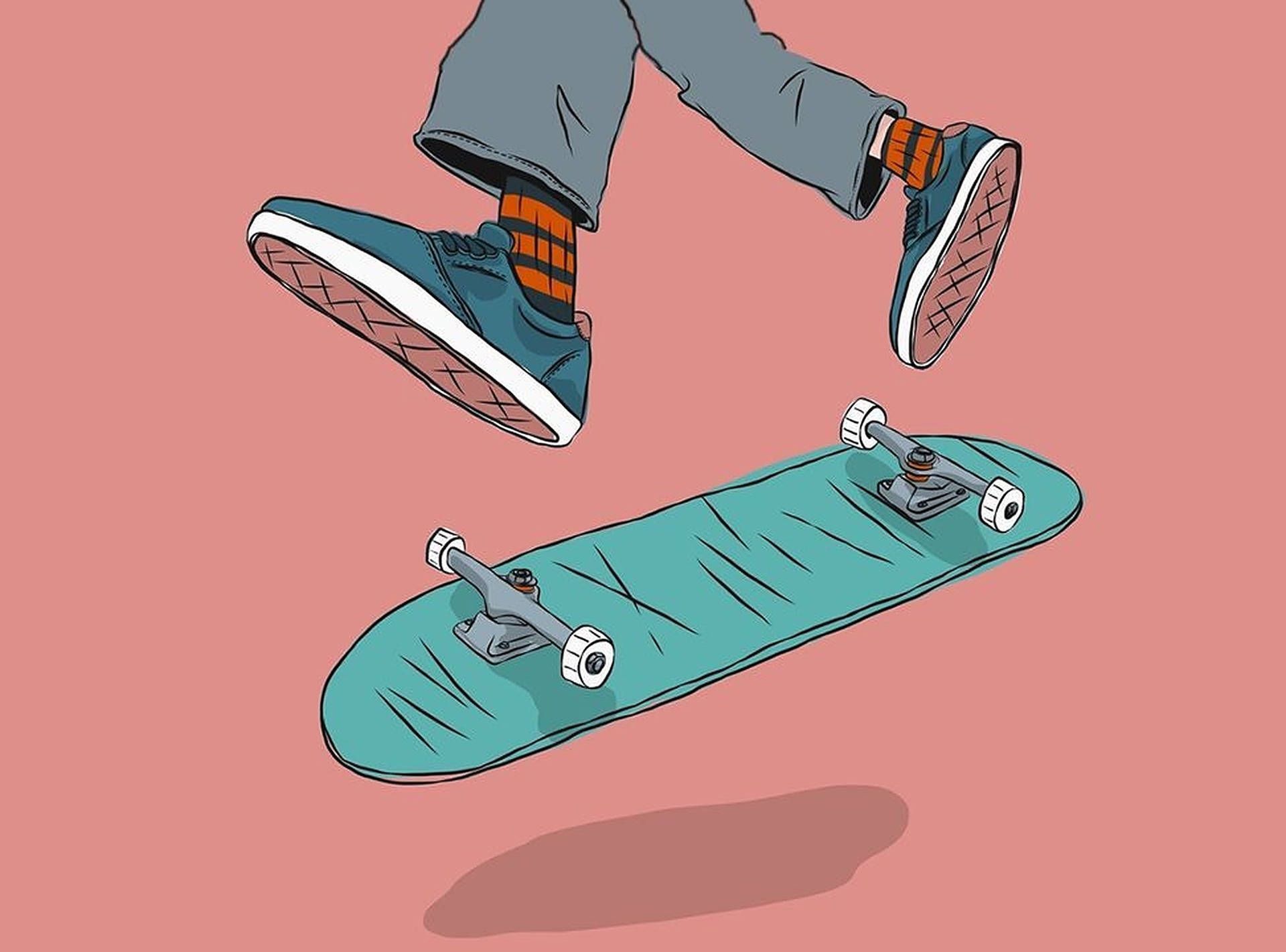 A person is jumping on top of their skateboard - Skate, skater