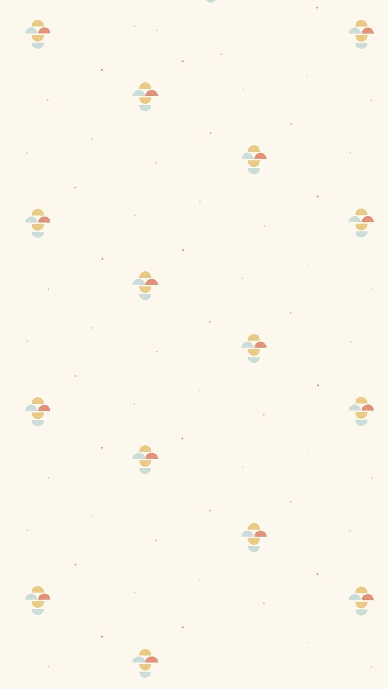 A pattern of small circles on white background - Cream, vintage fall