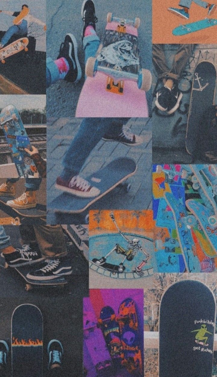 Aesthetic skate. Cool skateboards, iPhone wallpaper hipster, Skateboard design