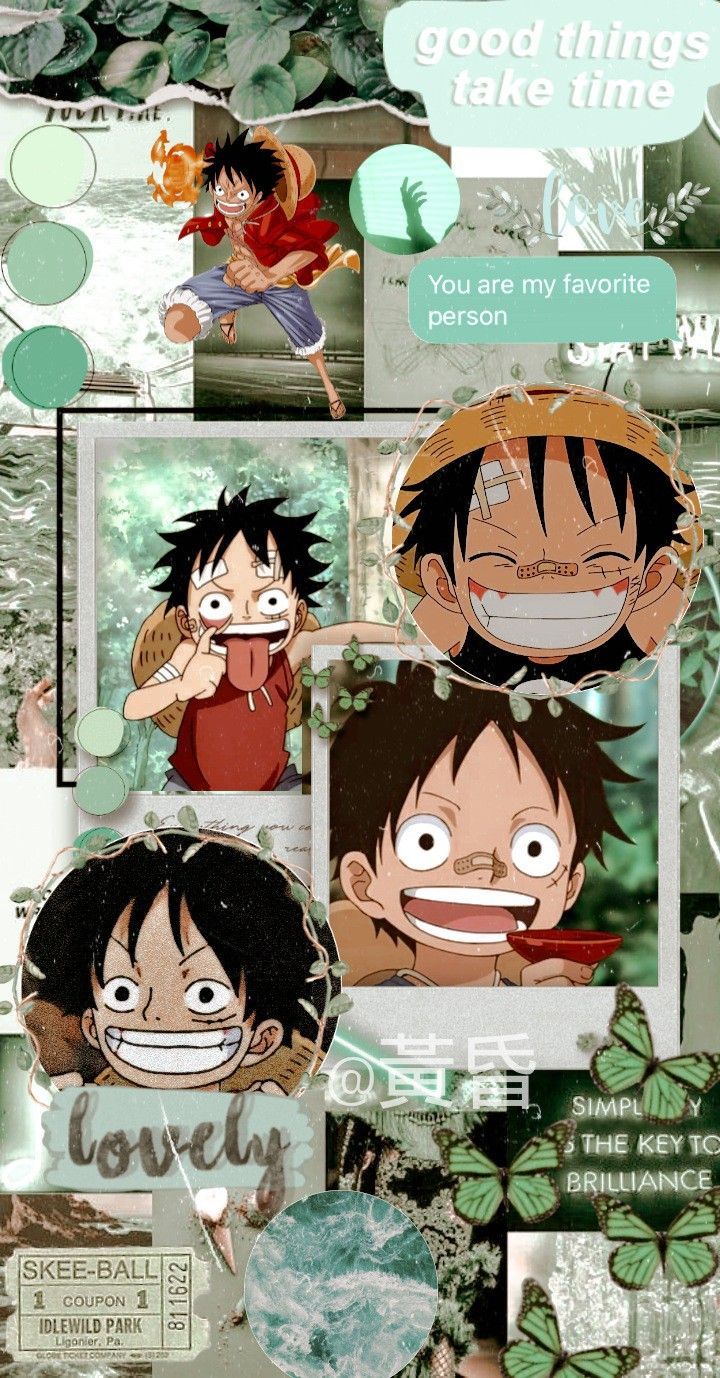 LUFFY WALLPAPER.. GREEN WALLPAPER. One piece wallpaper iphone, Anime wallpaper, One piece drawing