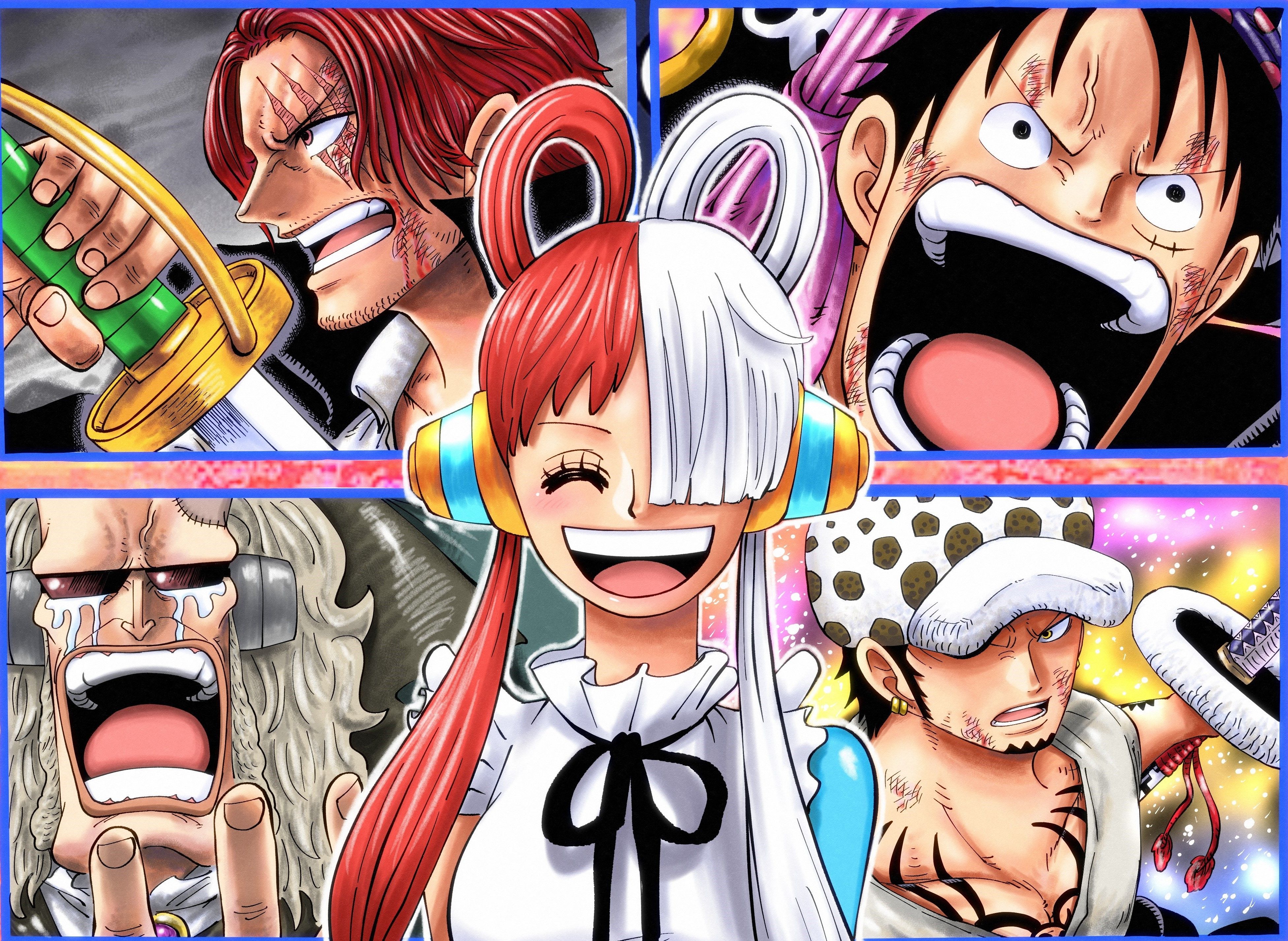 The collage of the Strawhat Pirates' emotions. - One Piece