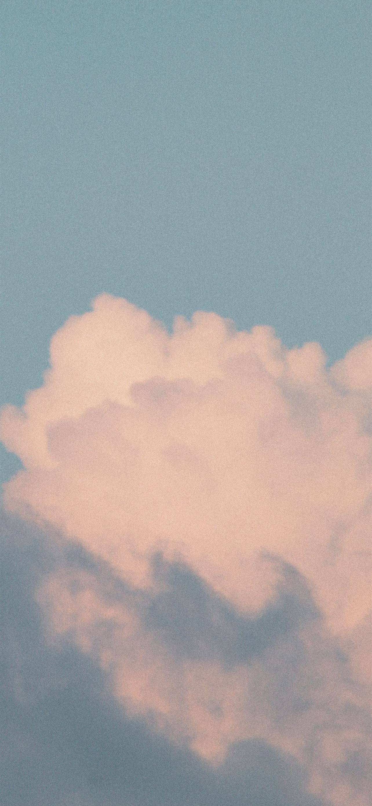 white clouds on blue sky iPhone Wallpaper Free Download