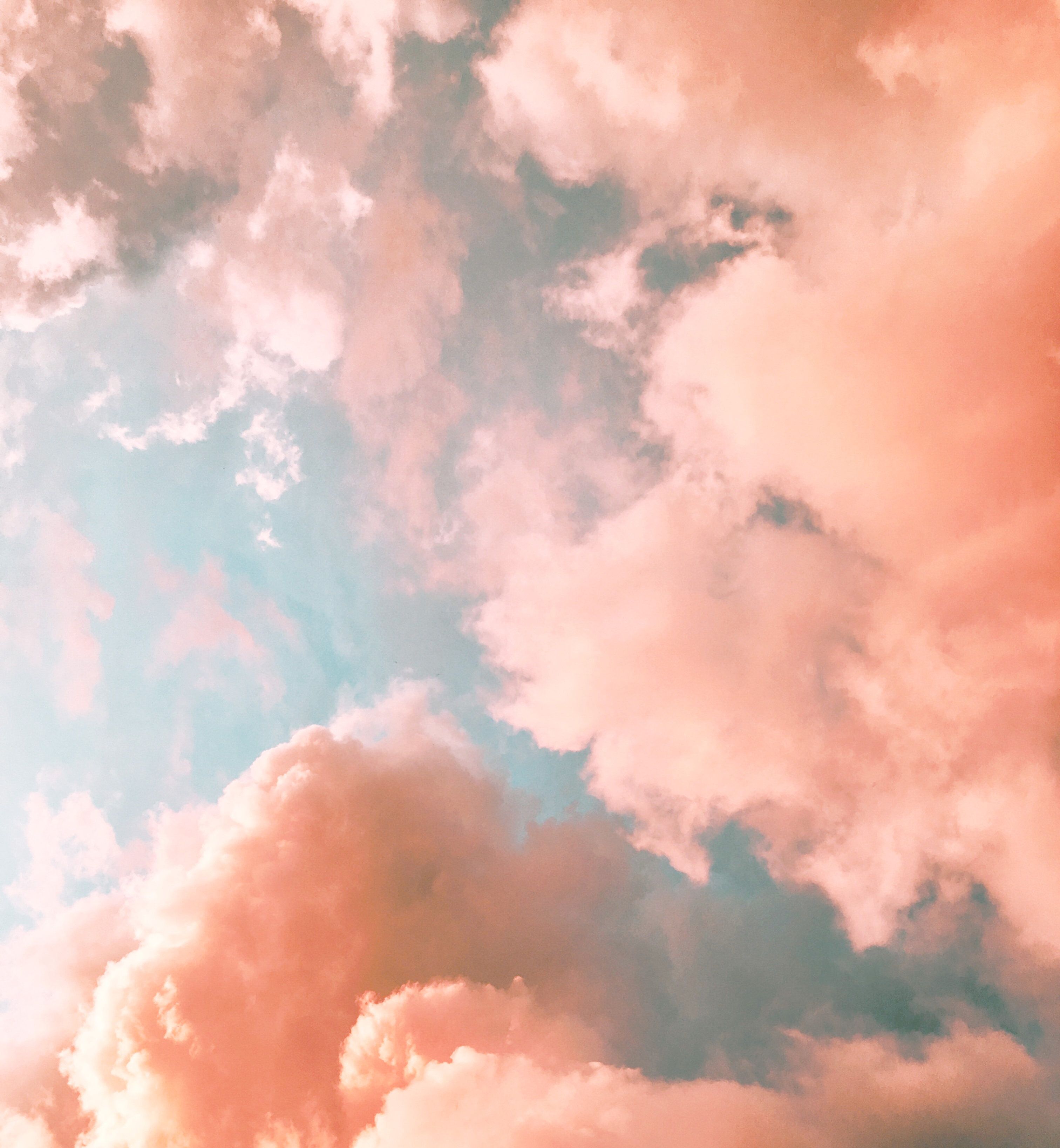 A sky with clouds that look like cotton candy - Vintage clouds