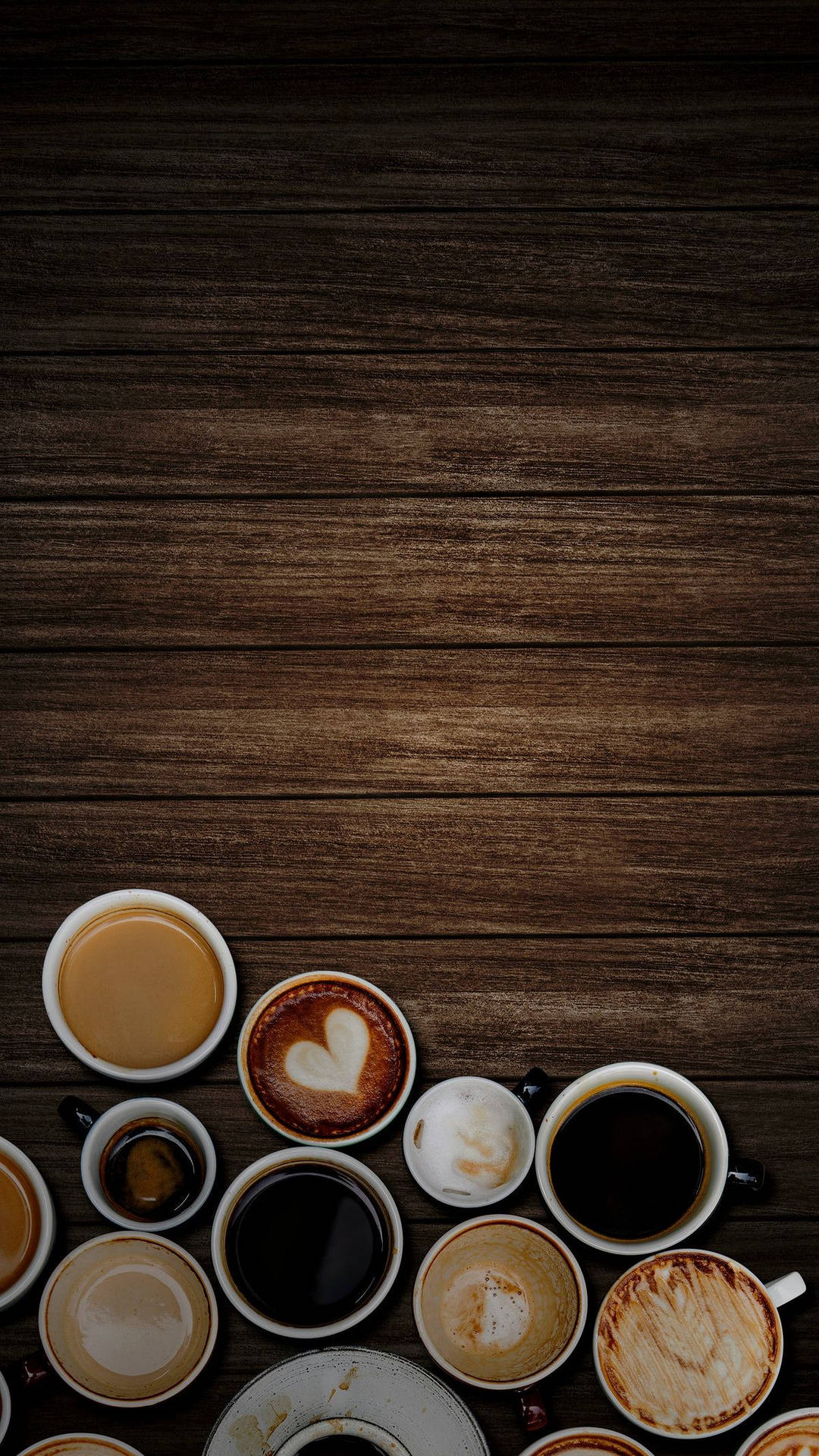 1080x1920 wallpaper.<ref> Multiple coffee cups</ref><box>(5,607),(993,996)</box> on a wooden table - Coffee