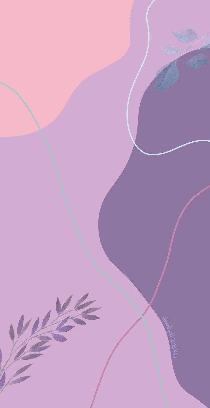IPhone wallpaper with a pink and purple background with abstract shapes - Cream