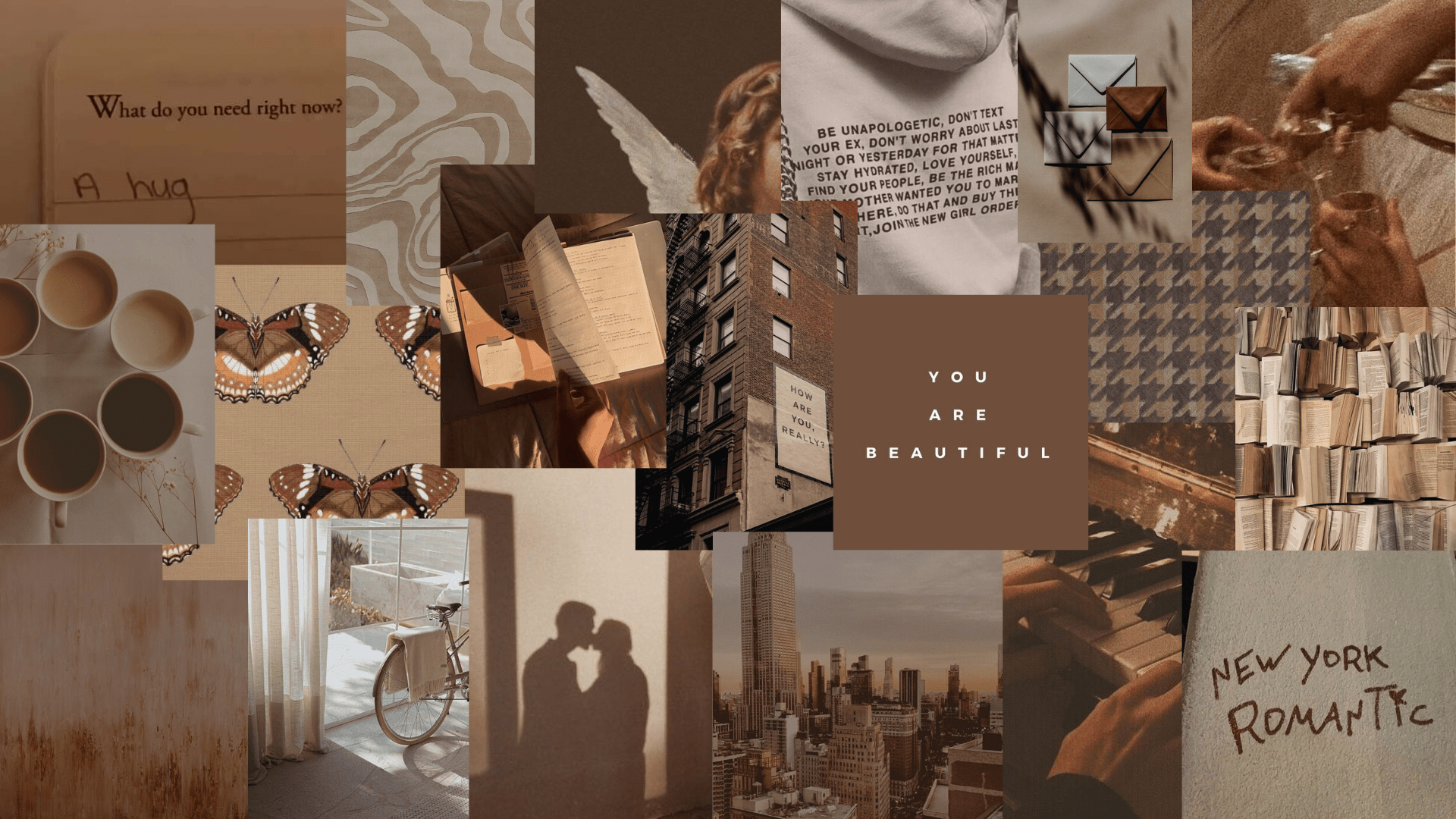 Free download aesthetic neutral collages brown and cream nyc beautiful Papel [1920x1080] for your Desktop, Mobile & Tablet. Explore Collage Brown Wallpaper. Collage Background, Brown Wallpaper Background, Brown Wallpaper