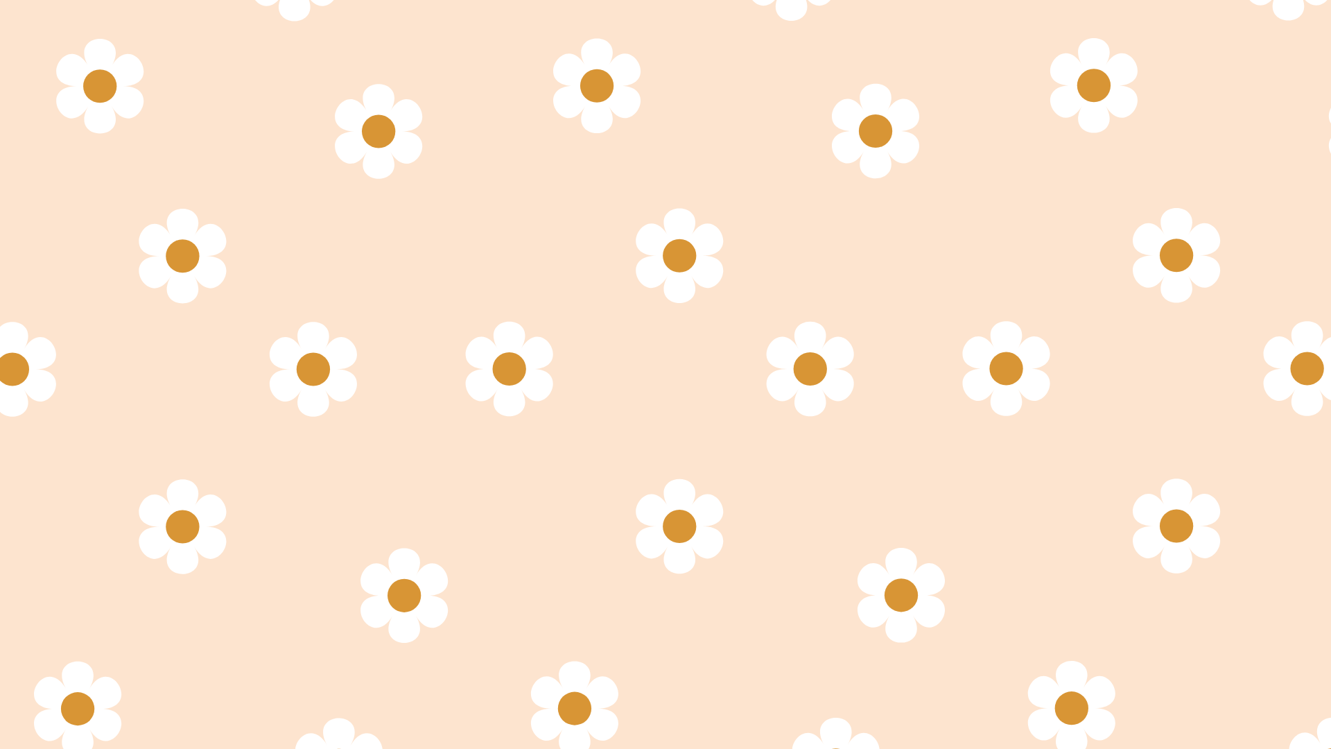 A pattern of flowers on an orange background - Preppy