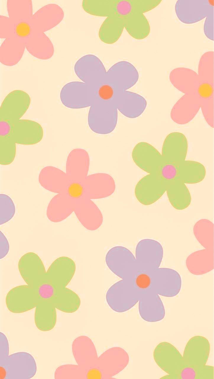 Girly wallpaper with flowers for your phone - Preppy