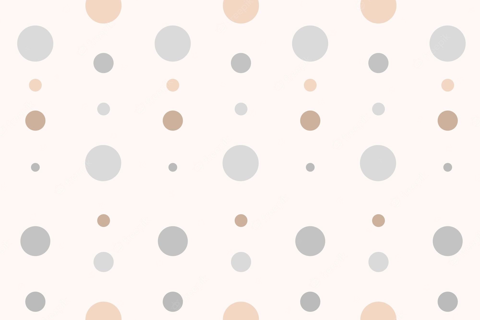 Free Vector. Aesthetic background, polka dot pattern in cream vector