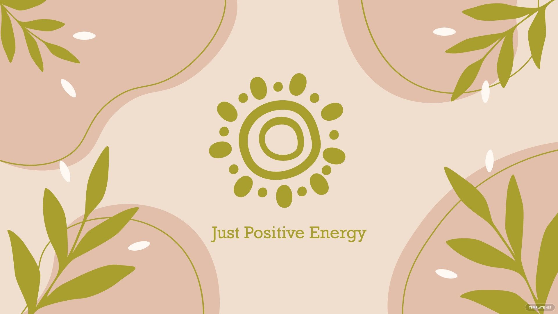 A poster with the words just positive energy - Boho