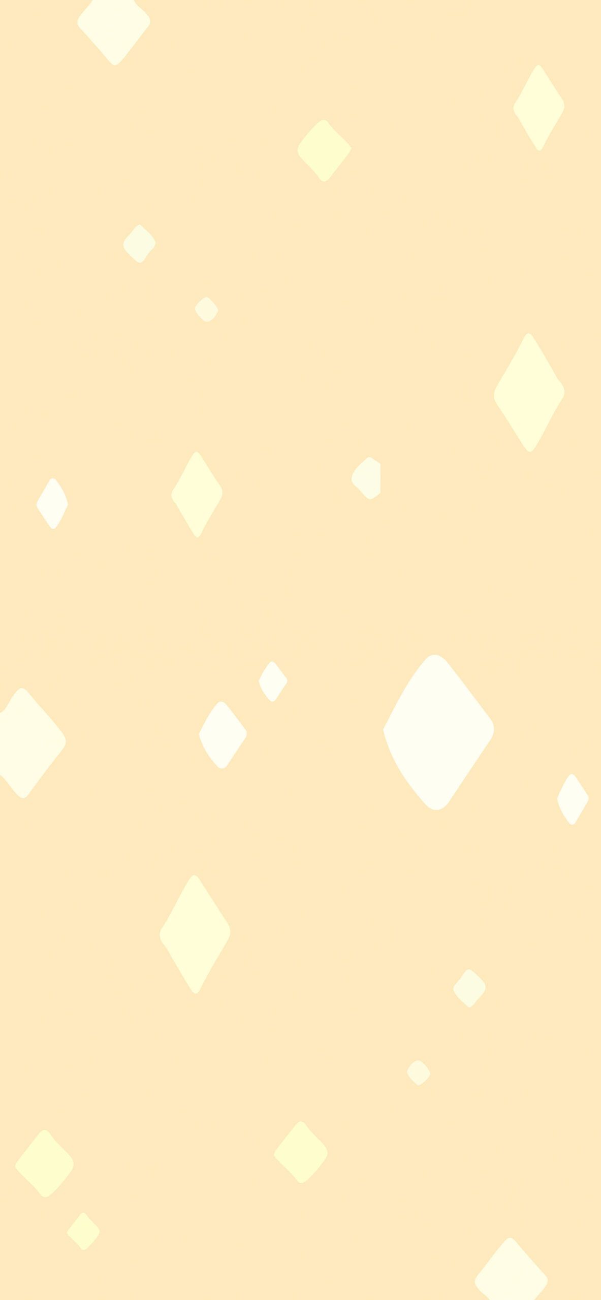 A phone wallpaper with white diamonds on a light yellow background - Yellow, Steven Universe