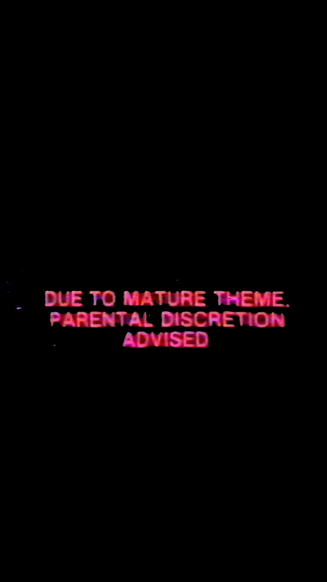 A black screen with the words duet to nature theme parental advisory - Grunge