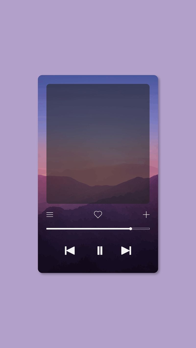 A music player with a purple background - Music
