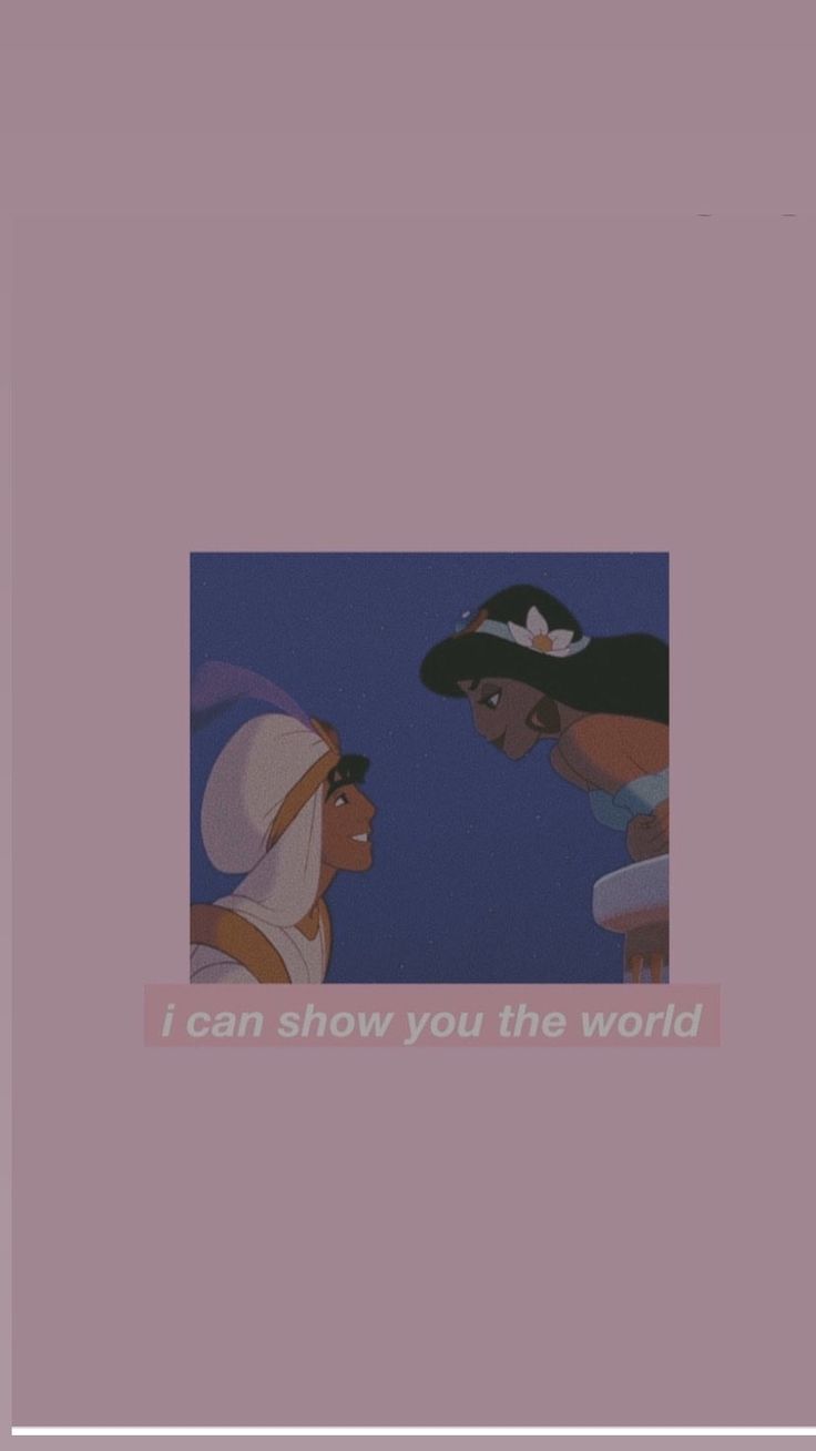 A picture of two people talking with the words i can show you - Disney