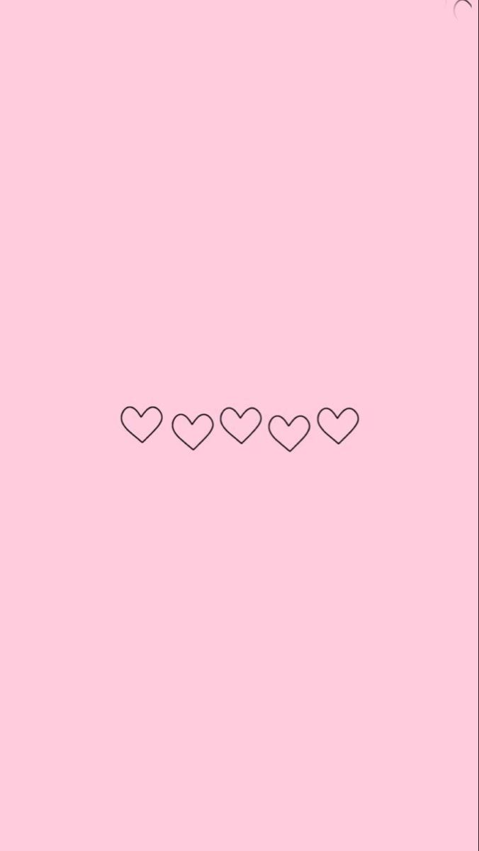 A simple heart line on pink background - Love