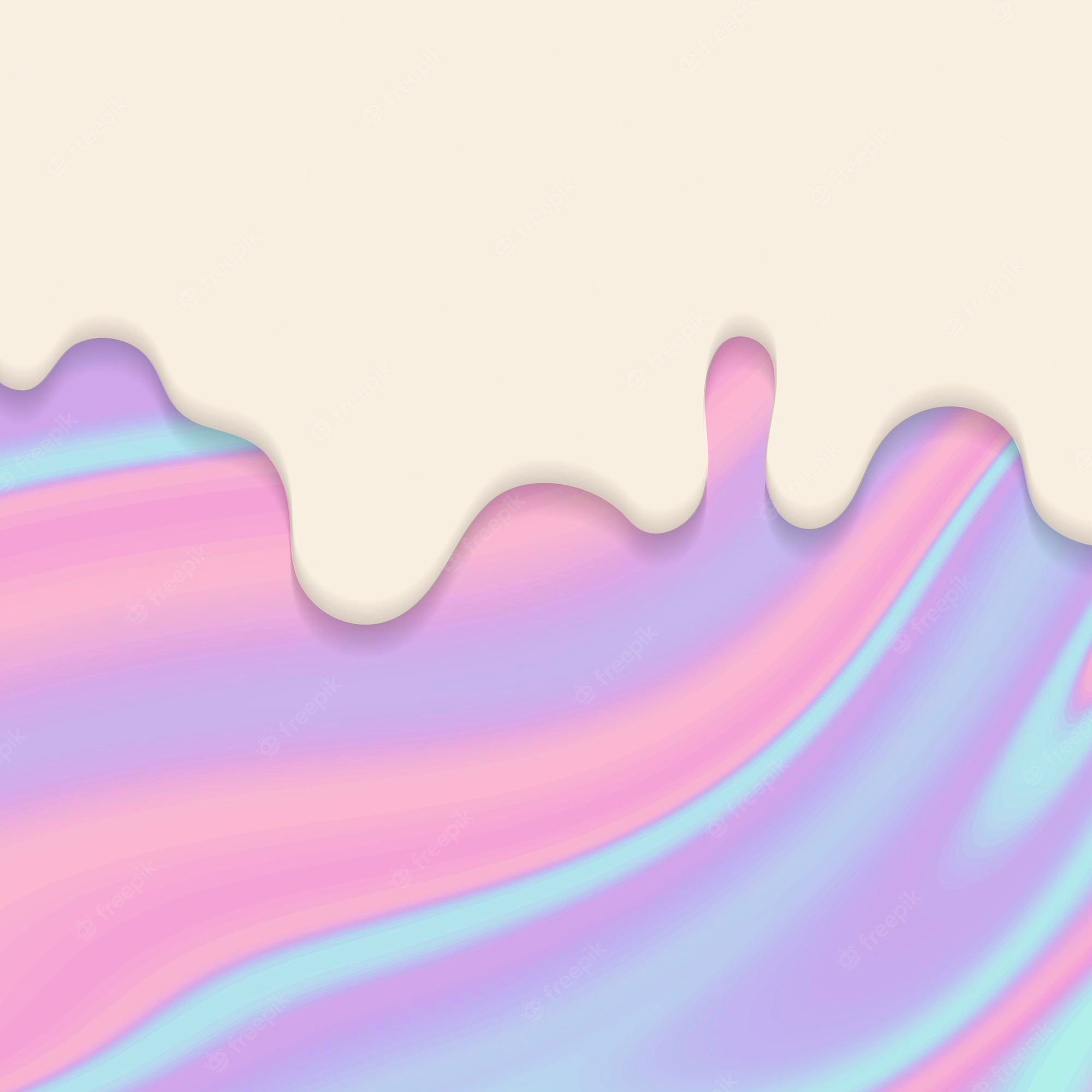 A pink and purple liquid background with white foam - Ice cream