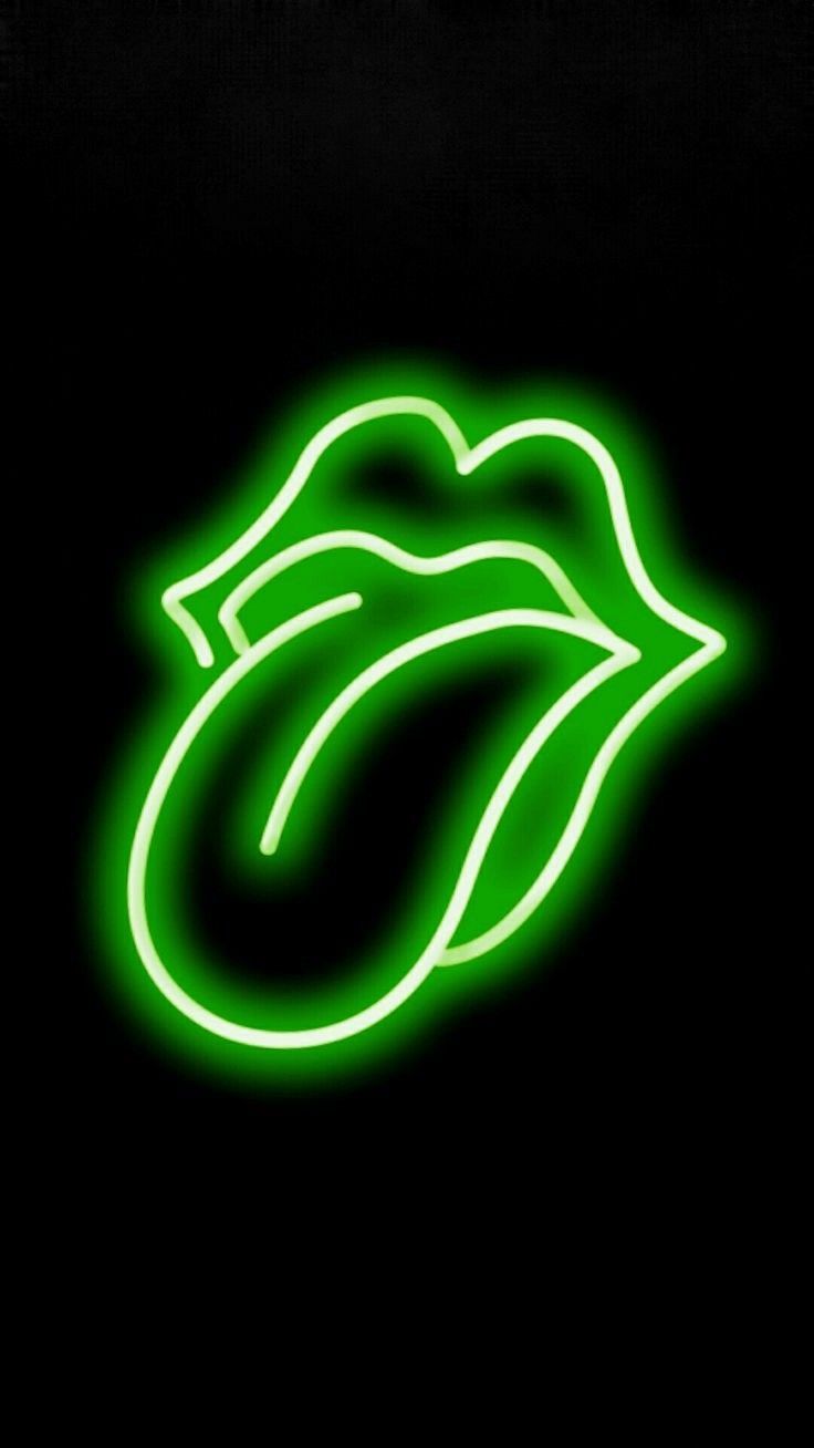 The rolling stones tongue neon light - Neon green