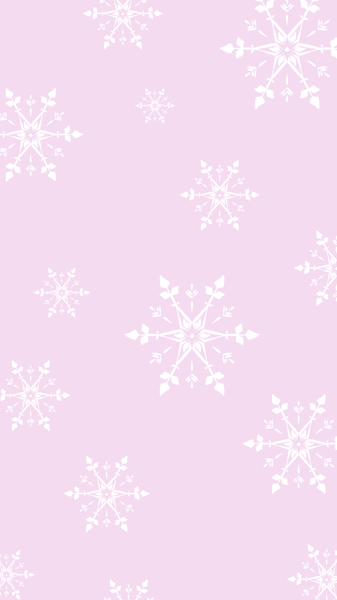 Pink background with white snowflakes - Snowflake