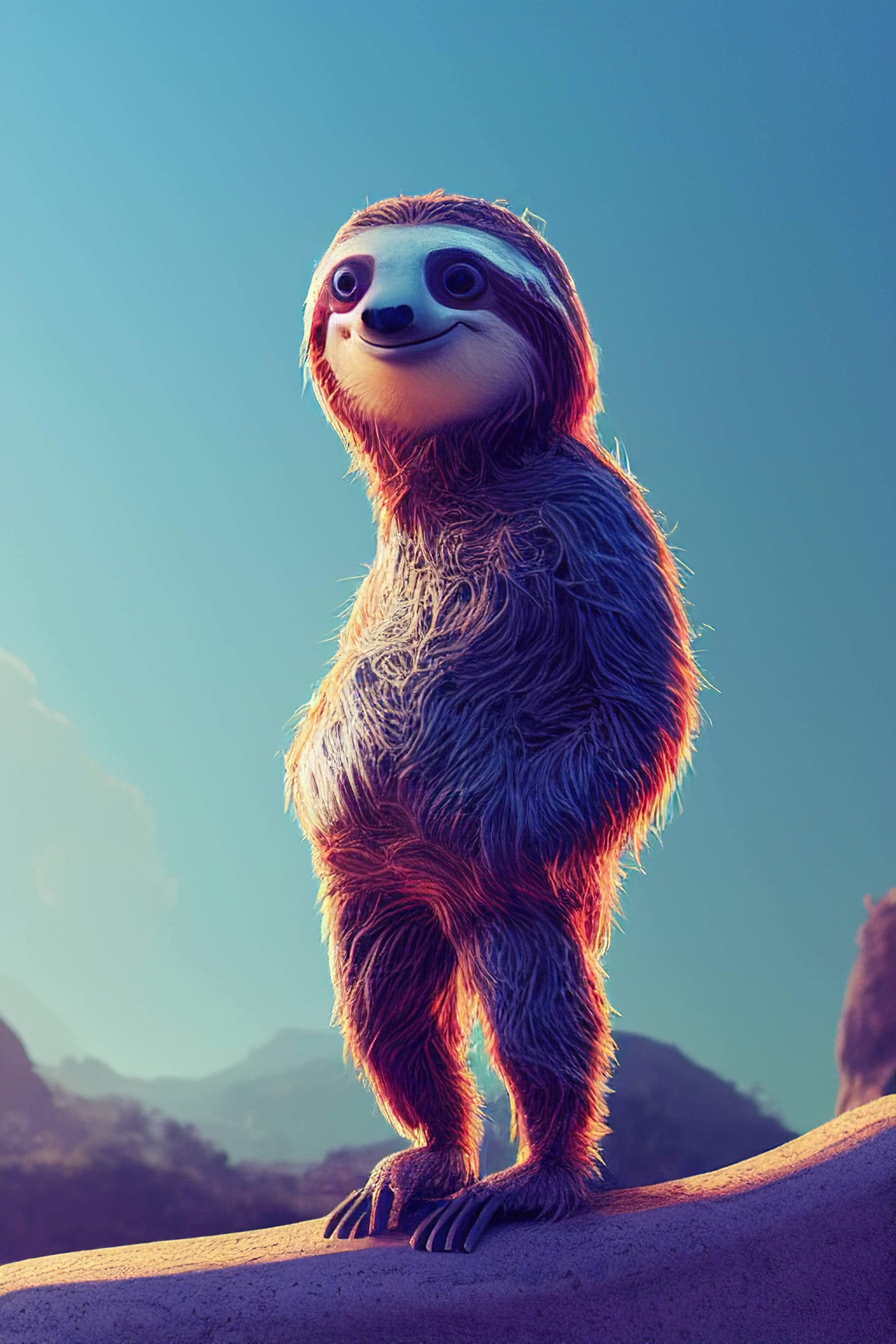 A cute sloth digital art