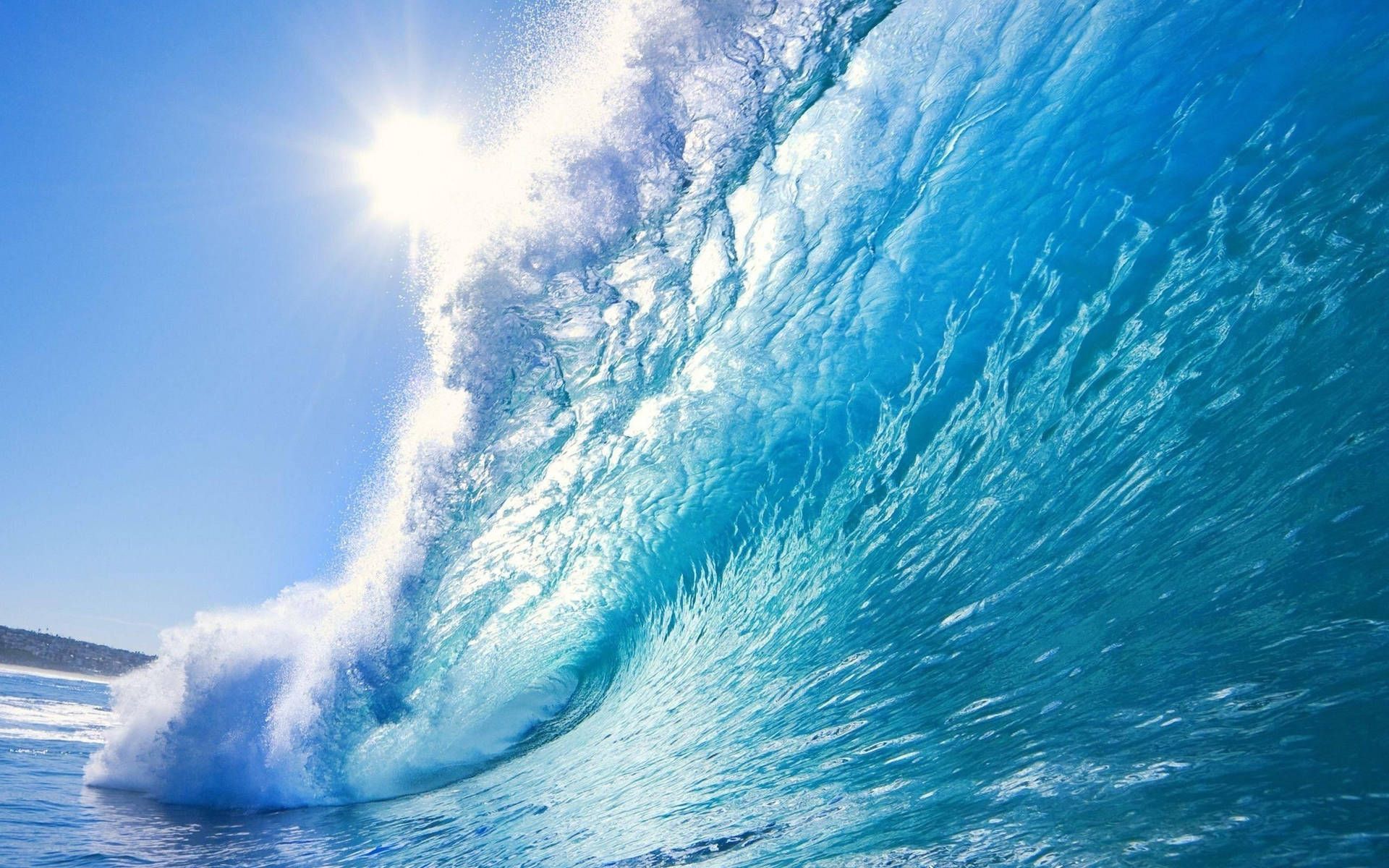 A large wave is breaking in the ocean - Ocean