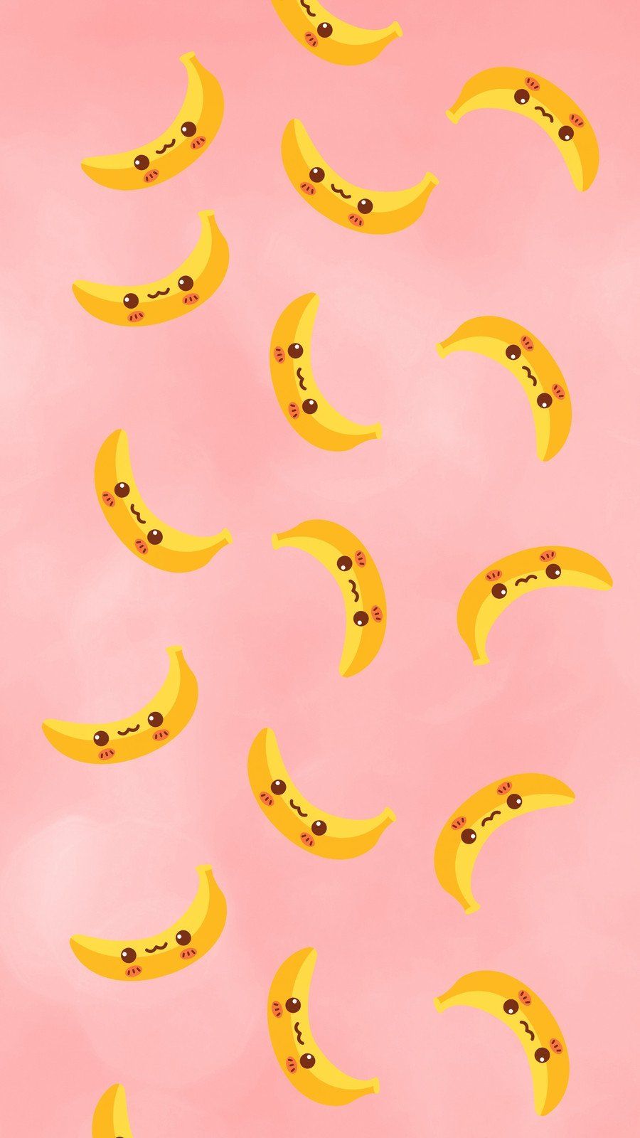 A bunch of bananas on pink background - Banana