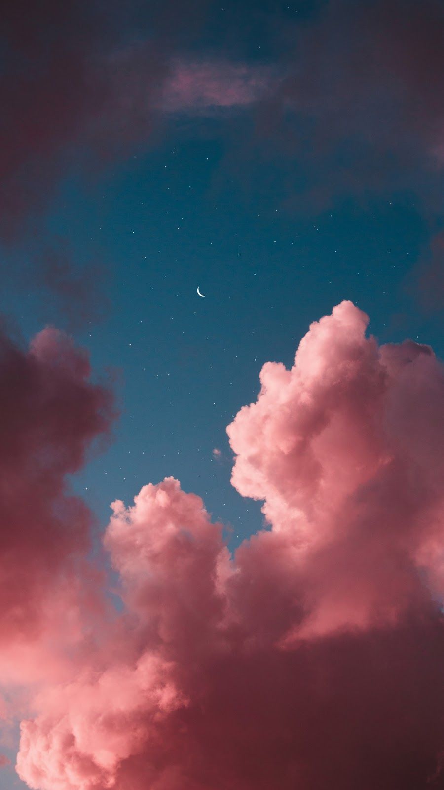 Aesthetic clouds and the moon wallpaper - Sky, night