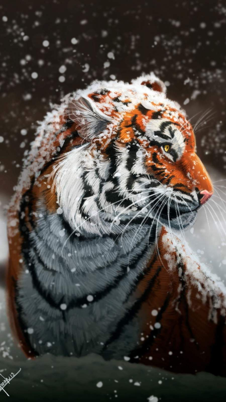 Siberian Tiger Phone Wallpaper